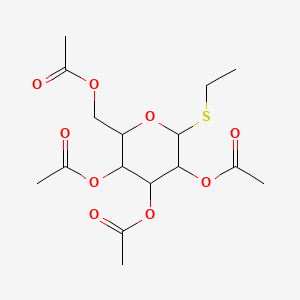 Chemical structure of Ethyl 2,3,4,6-tetra-O-acetyl-1-thio-β-D-glucopyranoside