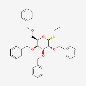 Chemical structure of Ethyl 2,3,4,6-tetra-O-benzyl-β-D-thiogalactopyranoside