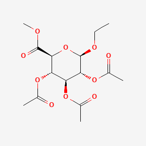 Chemical structure of Ethyl 2,3,4-tri-O-acetyl-β-D-glucuronide methyl ester