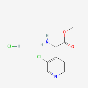 Chemical structure of Ethyl 2-amino-2-(3-chloropyridin-4-yl)acetate hydrochloride