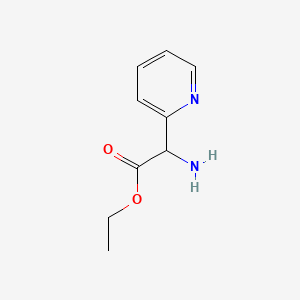 Chemical structure of Ethyl 2-amino-2-(pyridin-2-yl)acetate