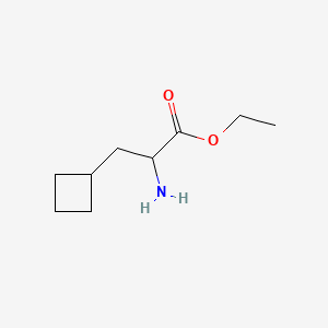 Chemical structure of Ethyl 2-amino-3-cyclobutylpropanoate