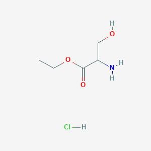 Chemical structure of Ethyl 2-amino-3-hydroxypropanoate hydrochloride