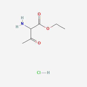 Chemical structure of Ethyl 2-amino-3-oxobutanoate hydrochloride