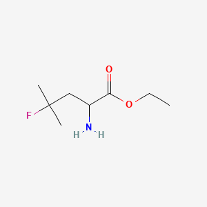 Chemical structure of 4-Fluoroleucine ethyl ester