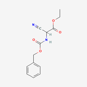 Chemical structure of Ethyl 2-benzyloxycarbonylamino-2-cyanoacetate
