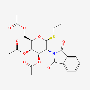 Chemical structure of Ethyl 3,4,6-tri-O-acetyl-2-deoxy-2-phthalimido-β-D-thioglucopyranoside
