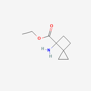 Chemical structure of Ethyl 4-aminospiro[2.3]hexane-4-carboxylate