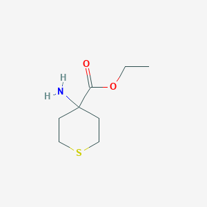 Chemical structure of Ethyl 4-aminothiane-4-carboxylate