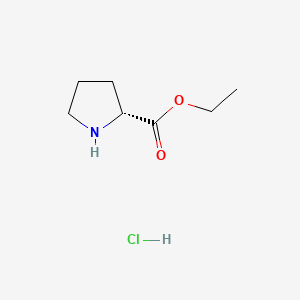 Chemical structure of H-D-Pro-oet hcl