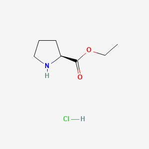 Chemical structure of Ethyl L-prolinate hydrochloride