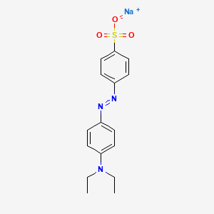 Chemical structure of Ethyl orange sodium salt, indicator