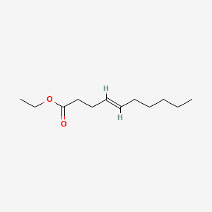 Chemical structure of Ethyl trans-4-Decenoate