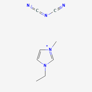 Chemical structure of Ethylmethylimidazoliumdicyanamide