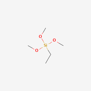 Chemical structure of Ethyltrimethoxysilane
