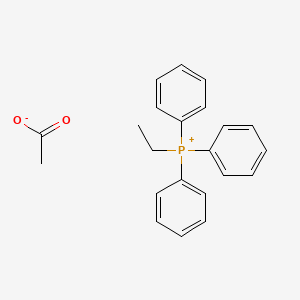 Chemical structure of Ethyltriphenylphosphonium acetate