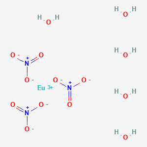 Chemical structure of Europium nitrate, pentahydrate