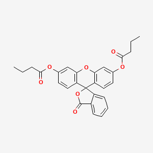 Chemical structure of Fluorescein dibutyrate