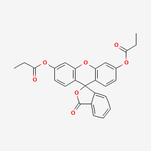 Chemical structure of Fluorescein dipropionate