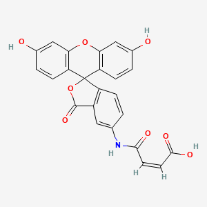Chemical structure of Fluoresceinamine Maleic Acid Monoamide