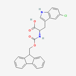 Chemical structure of Fmoc-5-Chloro-L-tryptophan