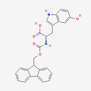 Chemical structure of Fmoc-5-Hydroxy-L-tryptophan