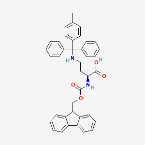 Chemical structure of Fmoc-Dab(Mtt)-OH