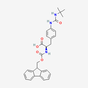 Chemical structure of Fmoc-D-Aph(tBuCbm)-OH