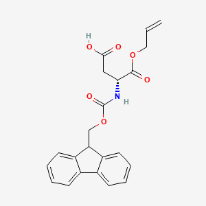 Chemical structure of Fmoc-D-Asp-Oall