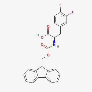 Chemical structure of Fmoc-D-Phe(3,4-DiF)-OH