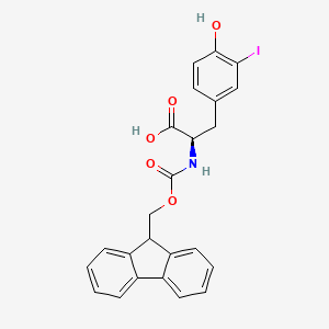 Chemical structure of Fmoc-D-Tyr(3-I)-OH