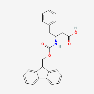 Chemical structure of Fmoc-D-β-Homophenylalanine
