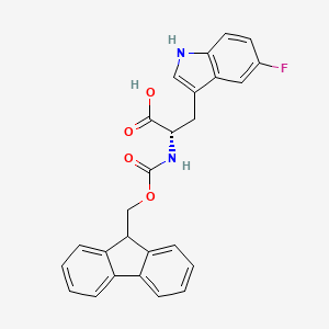 Chemical structure of Fmoc-L-5-fluoroTryptophan