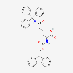 Chemical structure of Fmoc-L-Hgn(Trt)-OH