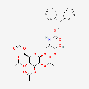 Chemical structure of Fmoc-L-Ser((Ac)4-β-D-Glc)-OH