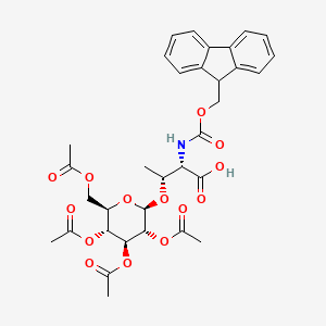 Chemical structure of Fmoc-L-Thr(β-D-Glc(Ac)4)-OH