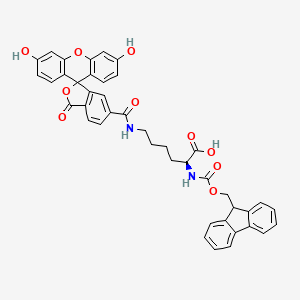 Chemical structure of Fmoc-Lys(6'-FAM)-OH