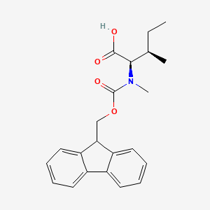 Chemical structure of Fmoc-N-Methyl-D-Isoleucine