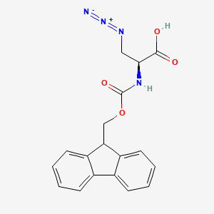 Chemical structure of Fmoc-β-azido-Ala-OH