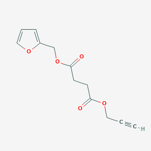 Chemical structure of Furan-2-ylmethyl prop-2-yn-1-yl succinate
