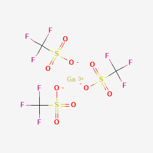 Chemical structure of Gallium tris(trifluoromethanesulfonate)