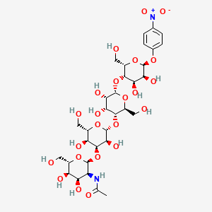 Chemical structure of GalNAcβ(1-3)Galα(1-4)Galβ(1-4)Glc-β-pNP