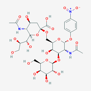 Chemical structure of Galβ(1-3)[Neu5Acα(2-6)]GalNAc-α-pNP