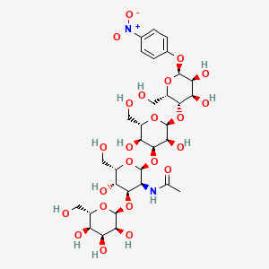 Chemical structure of Galβ(1-3)GlcNAcβ(1-3)Galβ(1-4)Glc-β-pNP