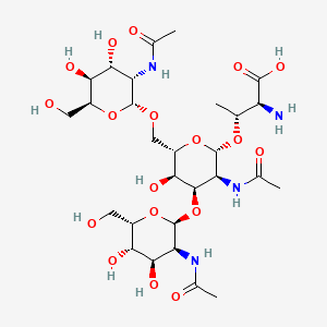 Chemical structure of GlcNAcβ(1-3)[GlcNAcβ(1-6)]GalNAc-α-Thr