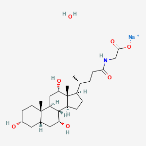Chemical structure of Glycocholic acid sodium salt hydrate