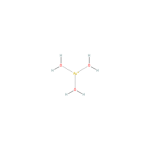 Chemical structure of gold(III) hydroxide