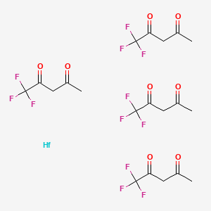 Chemical structure of Hafnium 1,1,1-trifluoro-2,4-pentanedionate