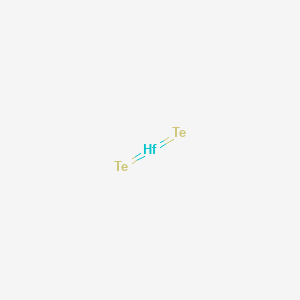 Chemical structure of Hafnium telluride (HfTe2)