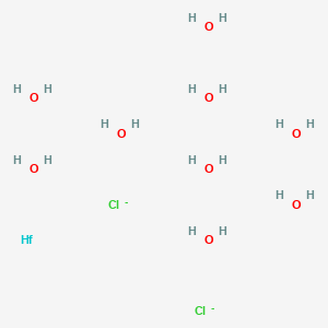 Chemical structure of Hafnium(IV) dichloride oxide octahydrate,purity98%